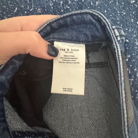 Rag & Bone Logan Mid Tweed Mid-Rise Wide Leg Jean - Picture 5 of 7